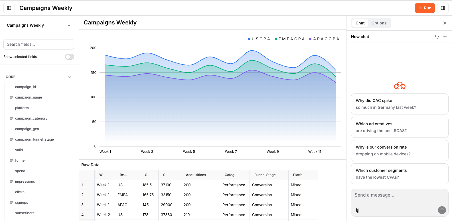 Data Explorer Interface